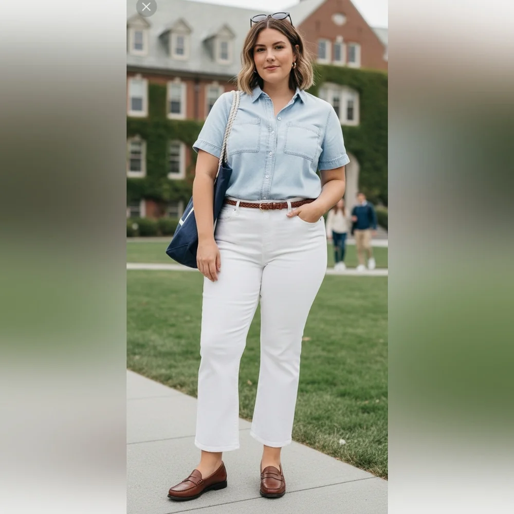 Madewell Women's Cropped White Jeans - Picture 8 of 8